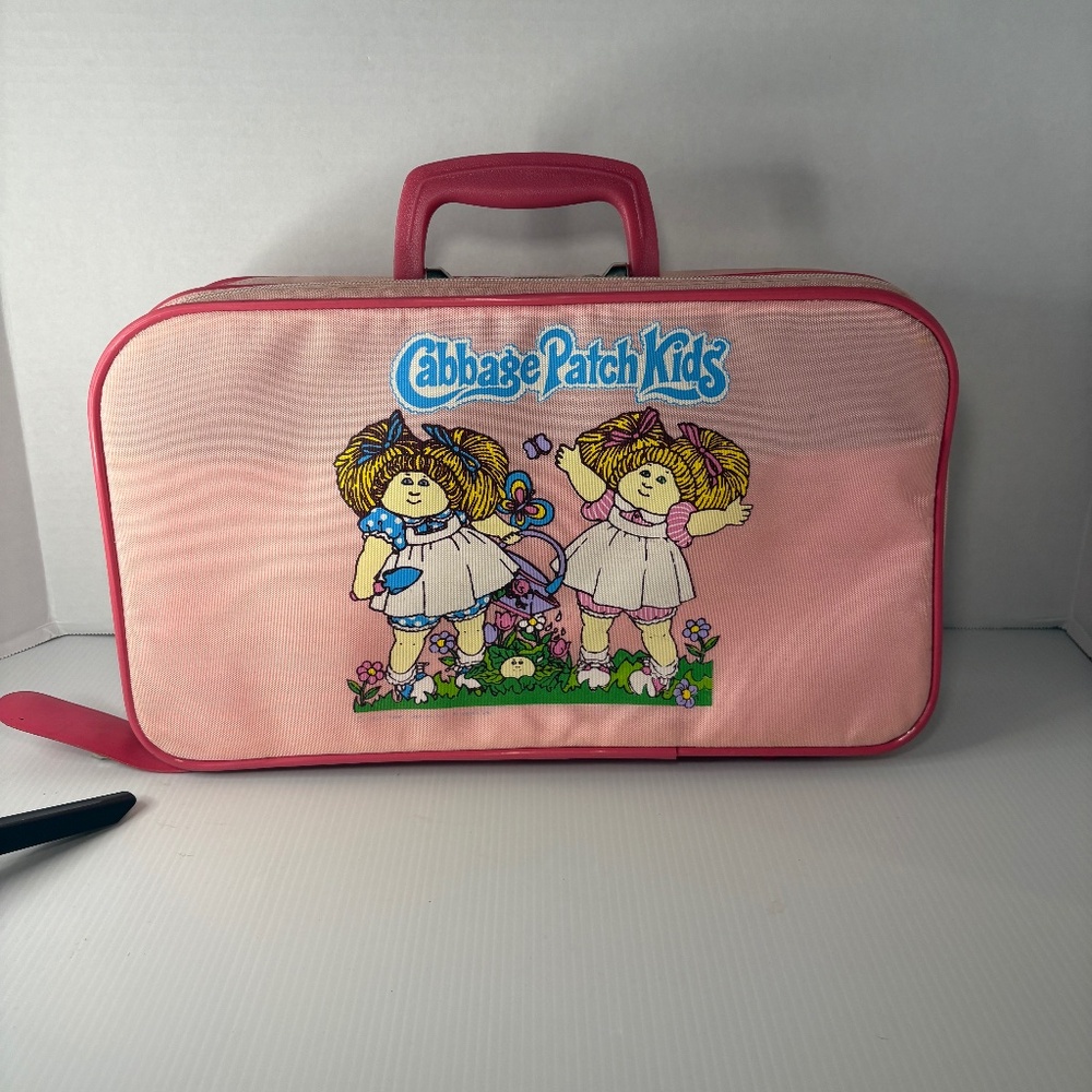 Vintage 1983 Cabbage Patch Kids Suitcase Luggage Bag Doll Carry Case